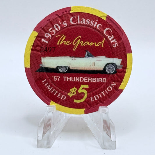 Bally's Grand Atlantic City New Jersey '1957 Thunderbird' LE $5 Casino Chip