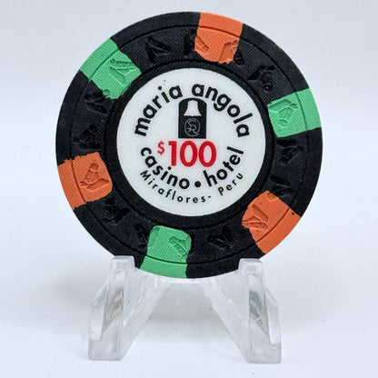 Maria Angola Hotel & Casino Lima Peru $100 Casino Chip