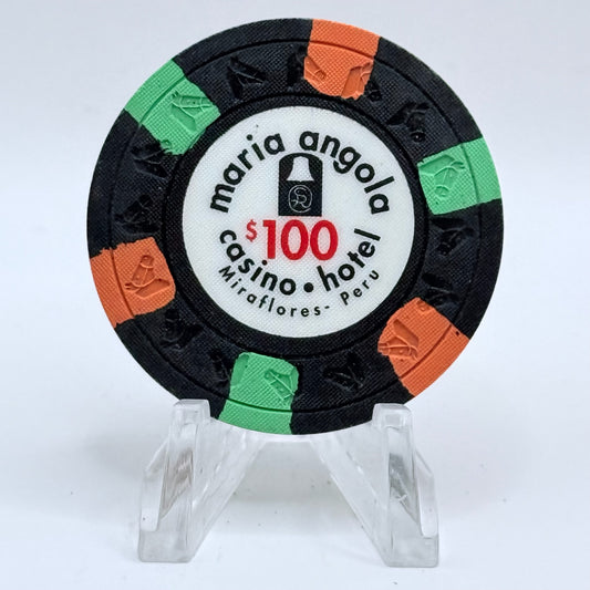 Maria Angola Hotel & Casino Lima Peru $100 Casino Chip