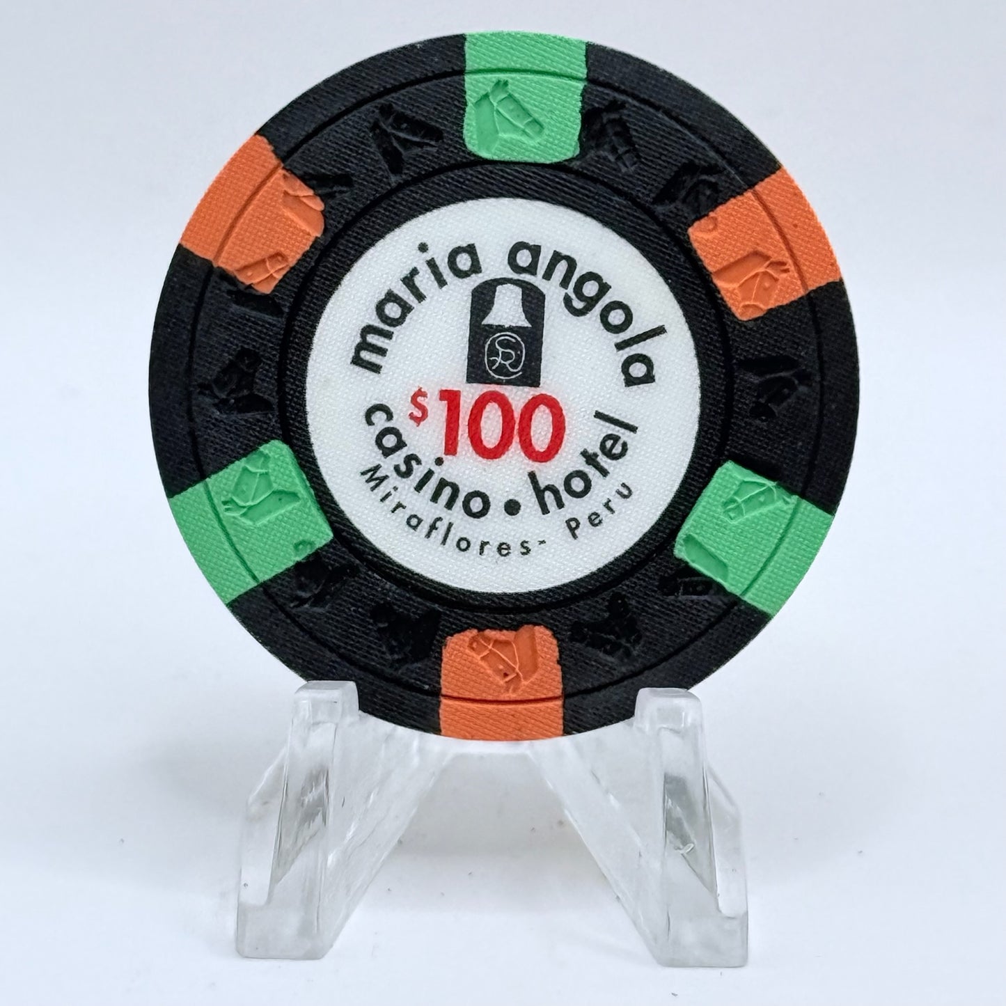 Maria Angola Hotel & Casino Lima Peru $100 Casino Chip