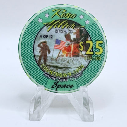 Hilton Resort Reno Nevada 2000 'Space' Series 2000 LE $25 Casino Chip V4583