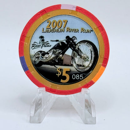 River Palms Laughlin Nevada 2007 'Laughlin River Run' LE $5 Casino Chip E8495