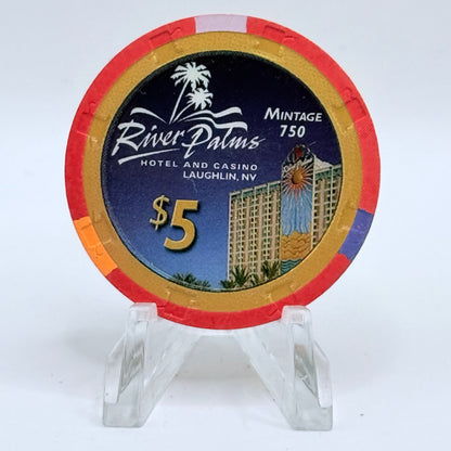 River Palms Laughlin Nevada 2007 'Laughlin River Run' LE $5 Casino Chip E8495