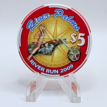 River Palms Laughlin Nevada 2009 'Laughlin River Run' LE $5 Casino Chip E9186
