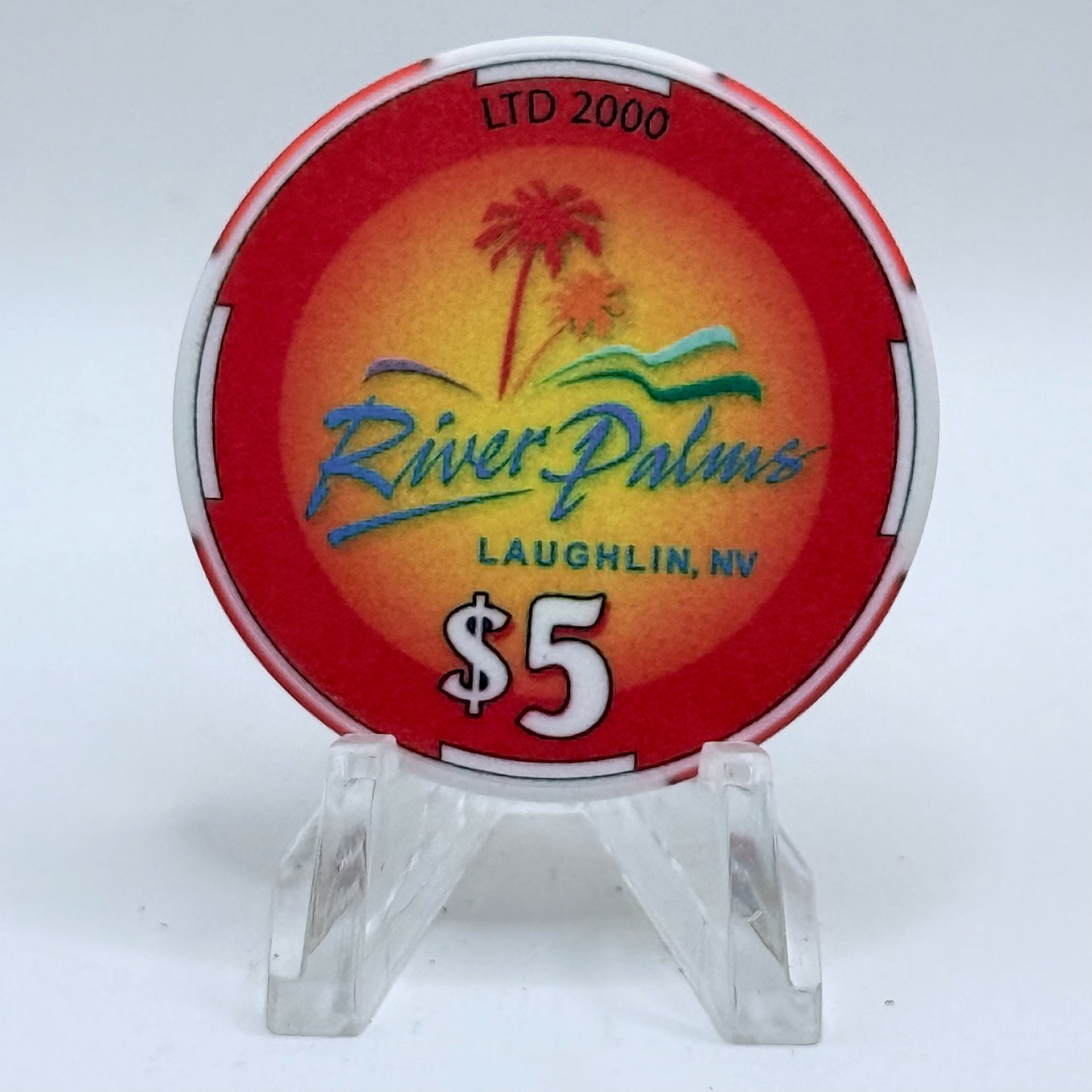 River Palms Laughlin Nevada 2009 'Laughlin River Run' LE $5 Casino Chip E9186