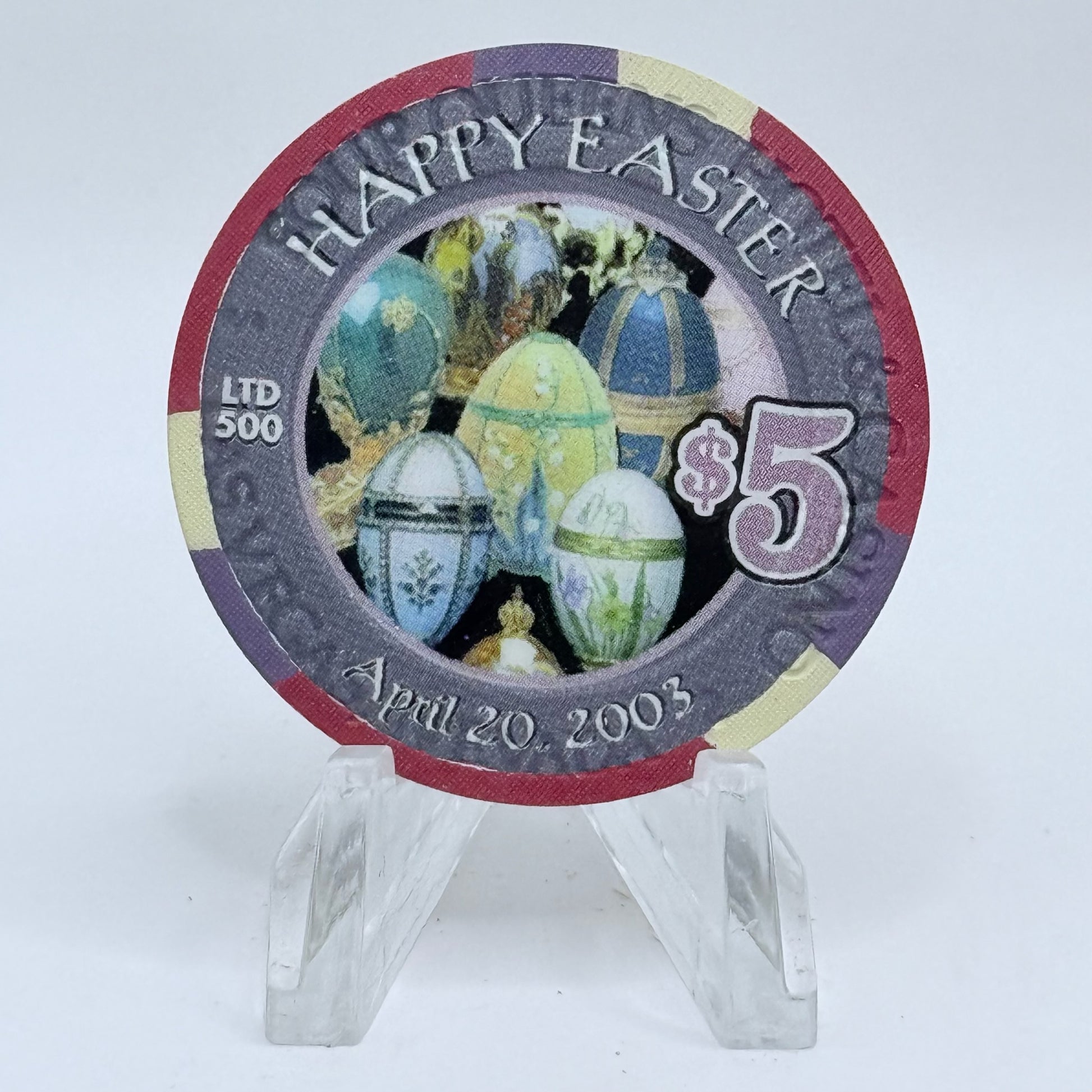 Four Queens Las Vegas Nevada 2003 'Easter' LE $5 Casino Chip E0533