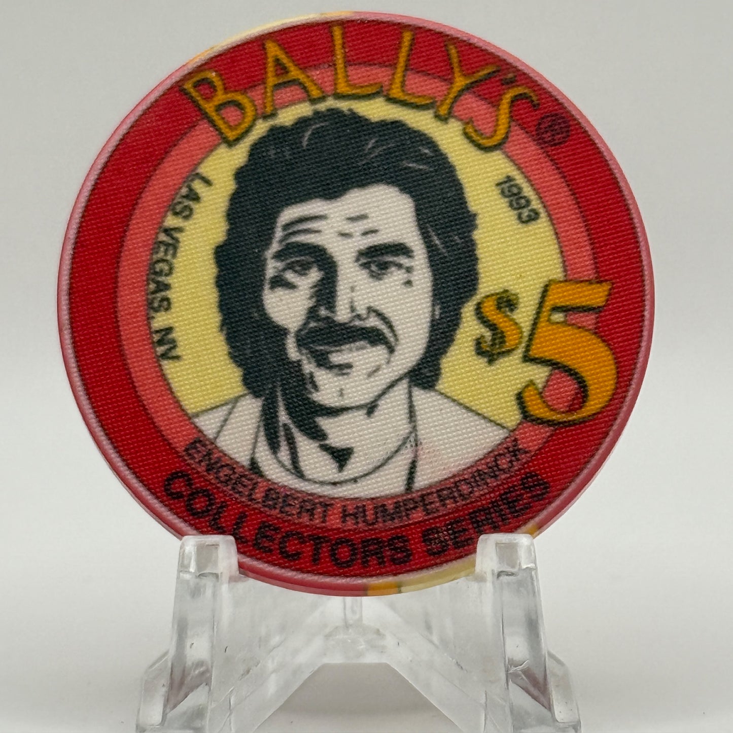 Bally's Las Vegas Nevada 1993 'Engelbert Humperdinck' LE $5 Casino Chip N0602
