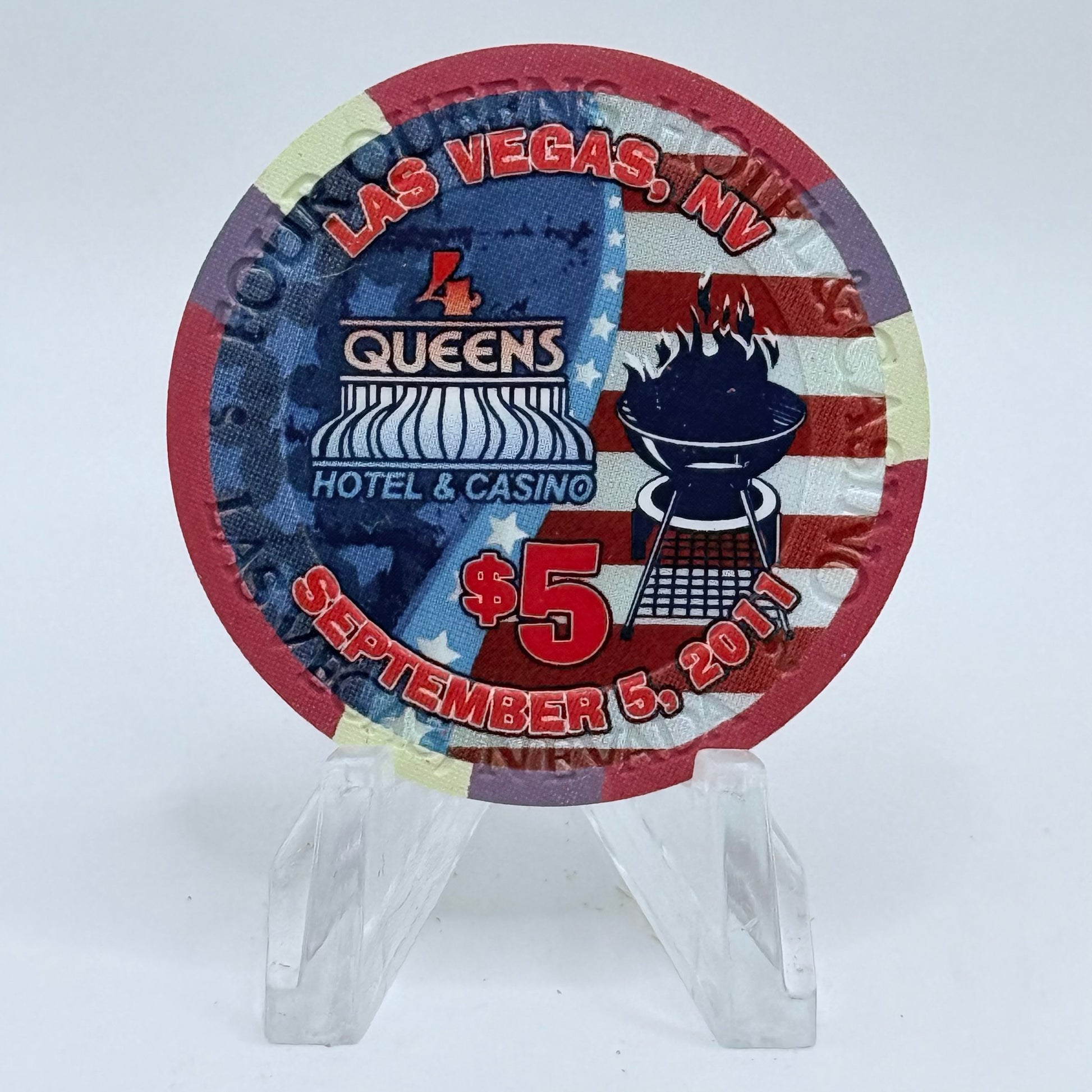 Four Queens Las Vegas Nevada 2011 'Labor Day' LE $5 Casino Chip D0285