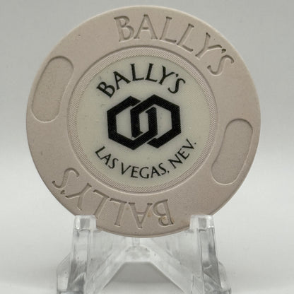 Bally's Las Vegas Nevada 1986 Series 107 Roulette White Casino Chip V7893