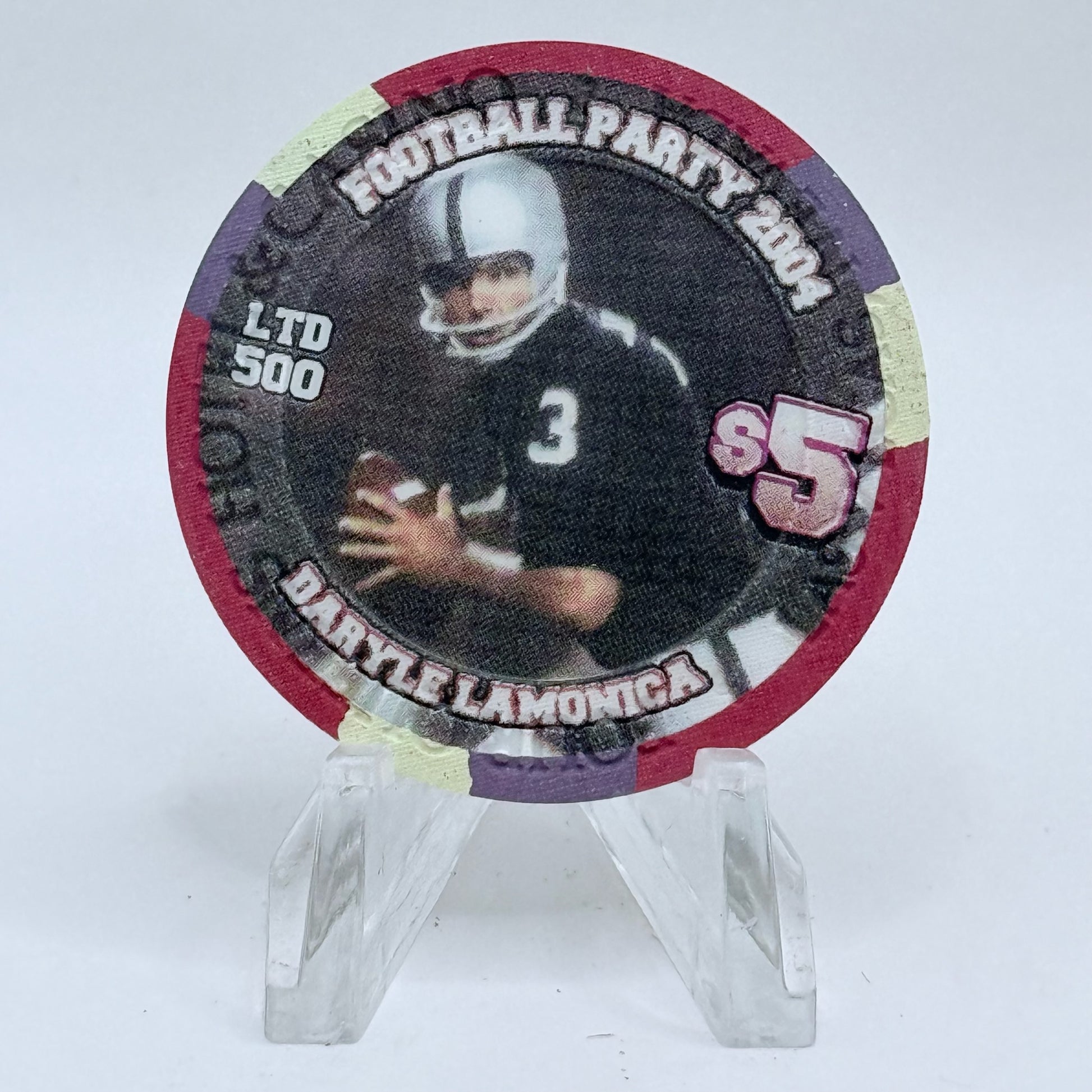 Four Queens Las Vegas Nevada 2004 'Football Party' LE $5 Casino Chip E0537