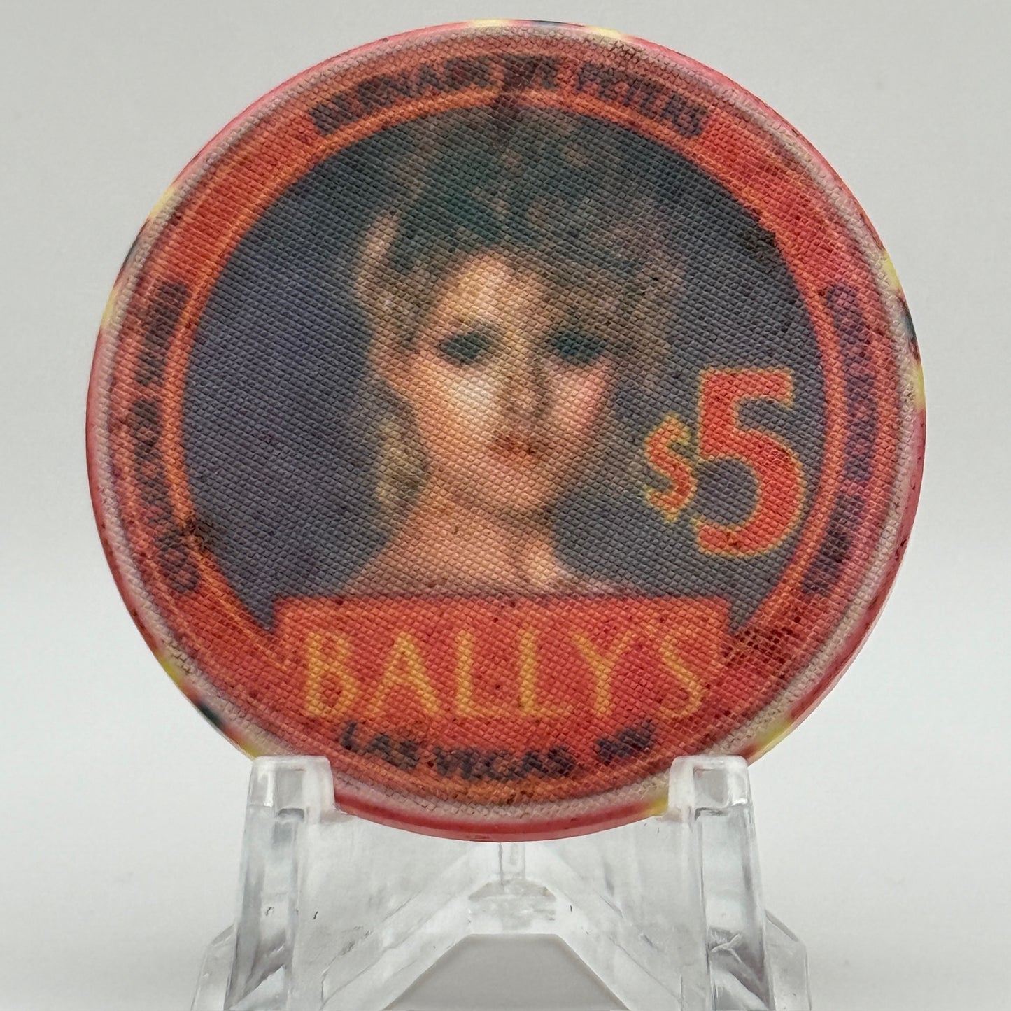 Bally's Las Vegas Nevada 1995 'Bernadette Pete' LE $5 Casino Chip N0596