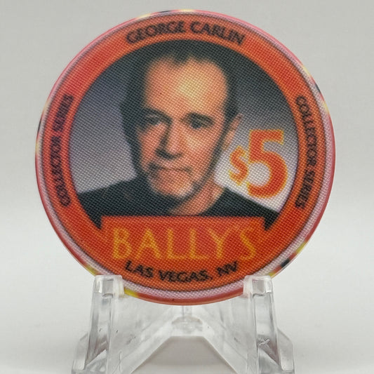 Bally's Las Vegas Nevada 1995 'George Carlin' LE $5 Casino Chip N0606