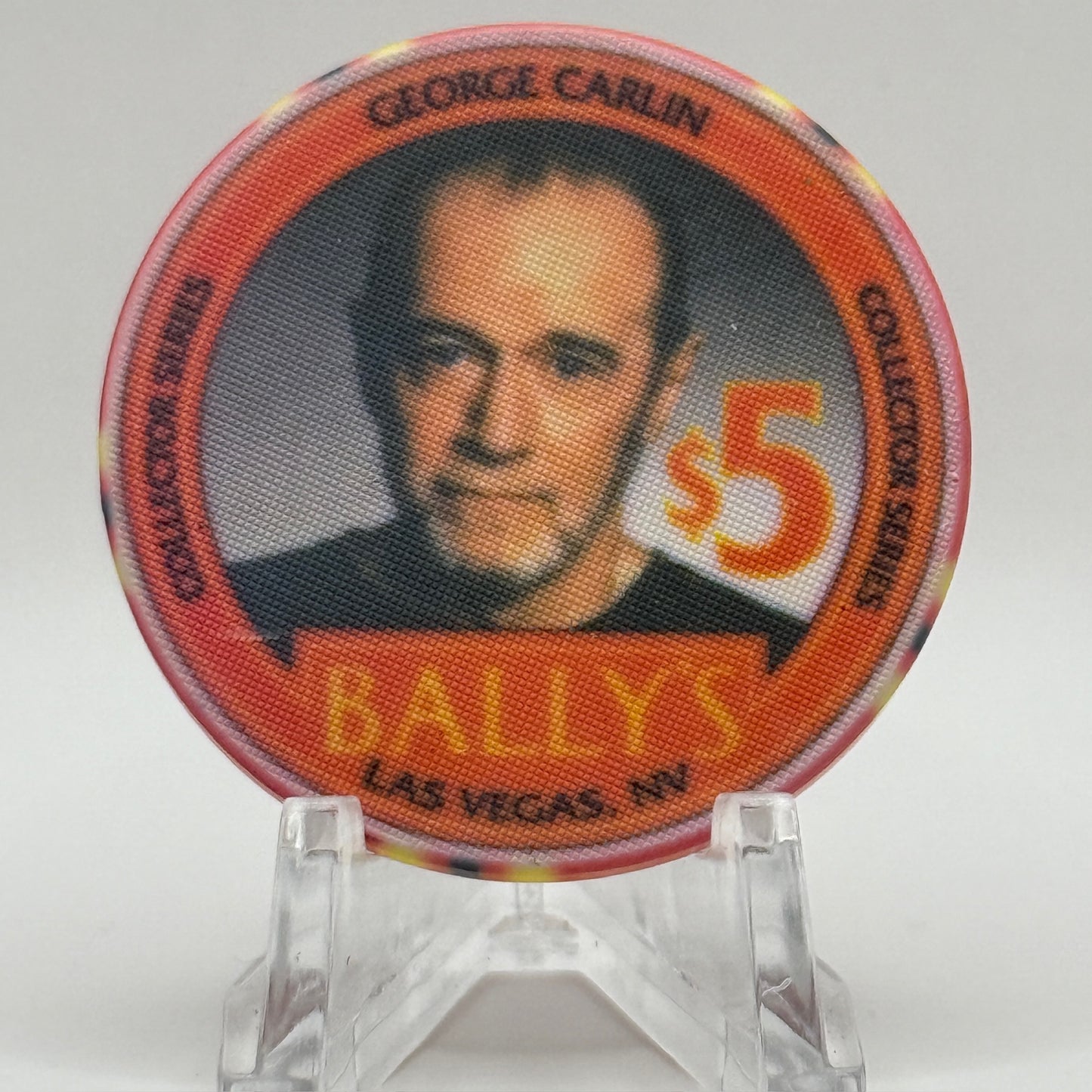 Bally's Las Vegas Nevada 1995 'George Carlin' LE $5 Casino Chip N0606