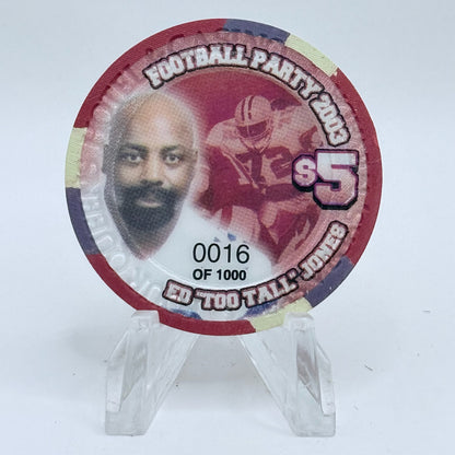 Four Queens Las Vegas Nevada 2003 'Football Party' LE $5 Casino Chip E4506