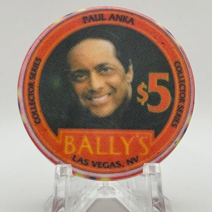Bally's Las Vegas Nevada 1995 'Paul Anka' LE $5 Casino Chip N0619