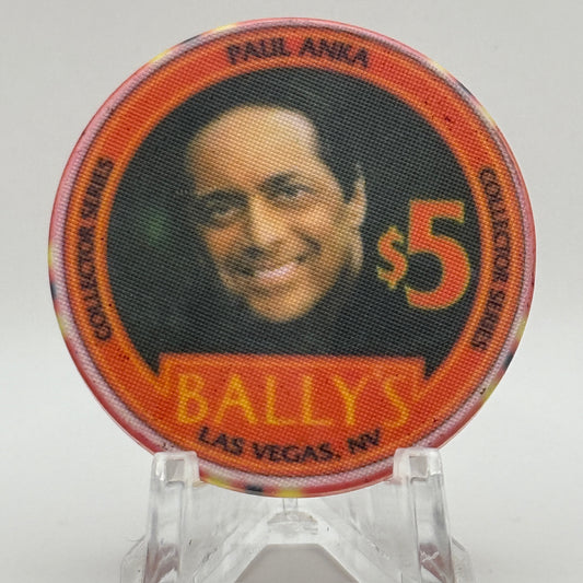 Bally's Las Vegas Nevada 1995 'Paul Anka' LE $5 Casino Chip N0619
