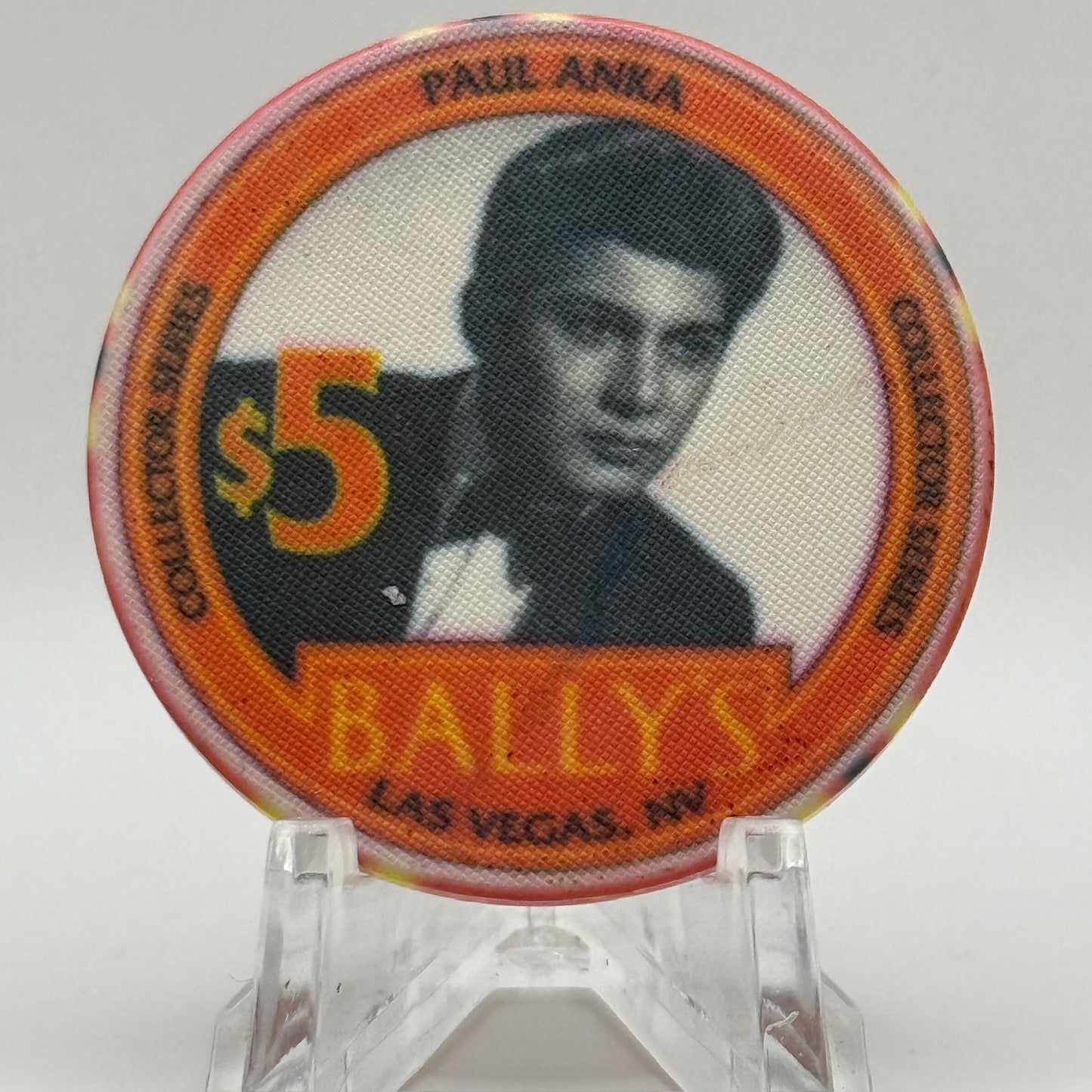 Bally's Las Vegas Nevada 1995 'Paul Anka' LE $5 Casino Chip N0619