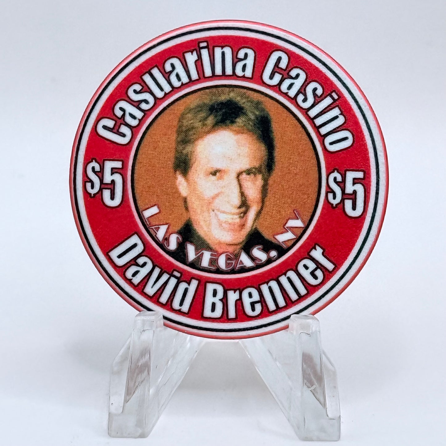 Casuarina Las Vegas Nevada 2003 'David Brenner' LE $5 Casino Chip E0214