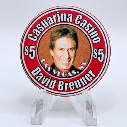 Casuarina Las Vegas Nevada 2003 'David Brenner' LE $5 Casino Chip E0214