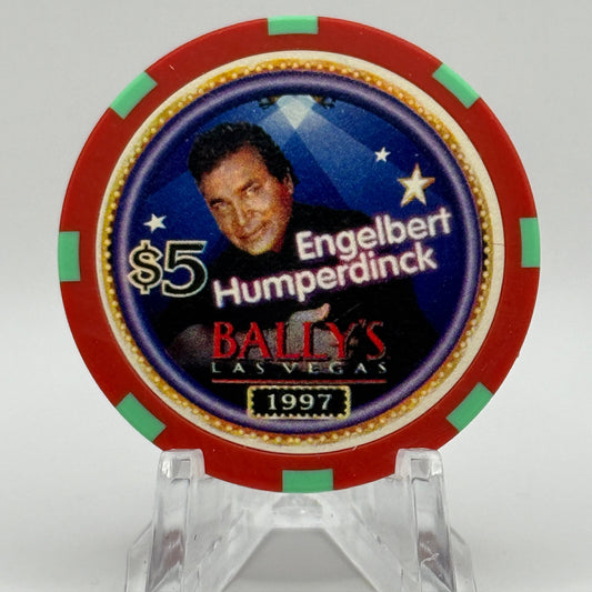Bally's Las Vegas Nevada 1997 'Engelbert Humperdinck' LE $5 Casino Chip N9287