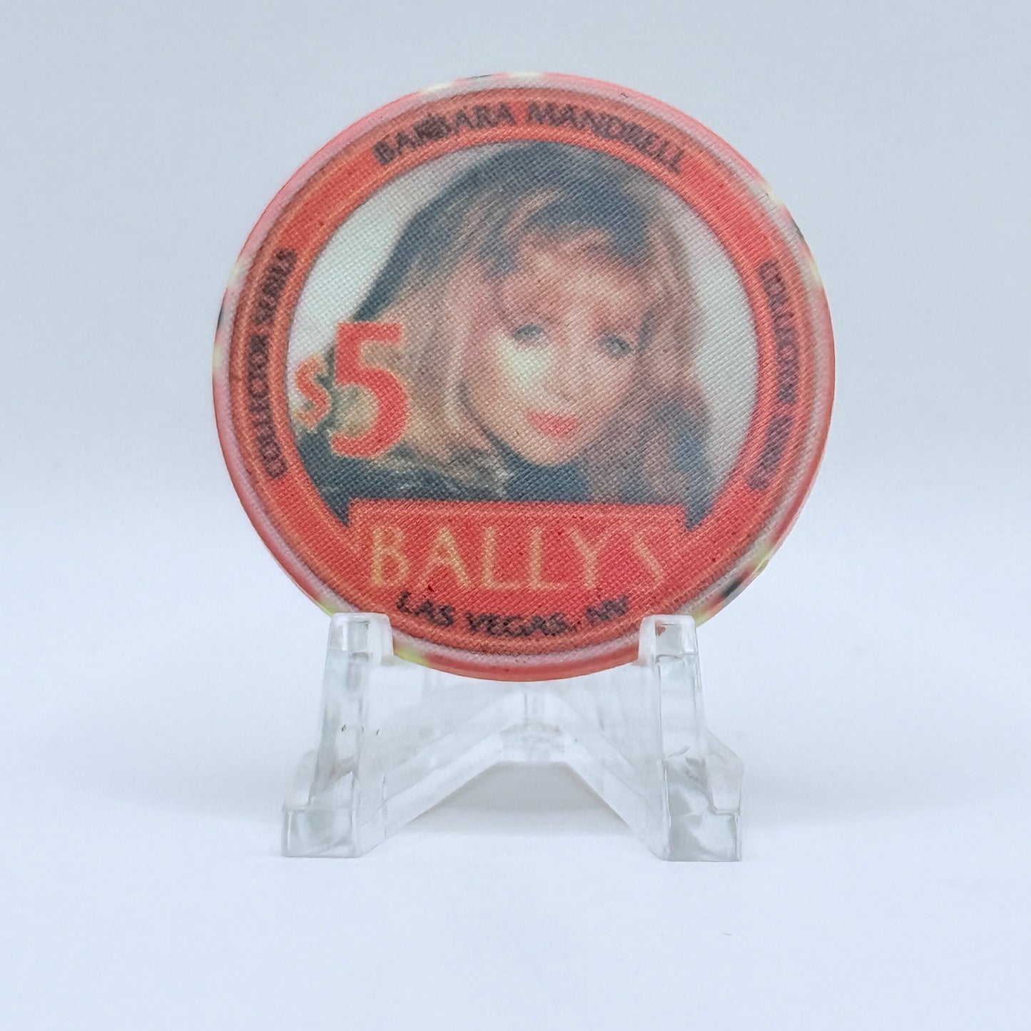 Bally's Las Vegas Nevada 1995 'Barbara Mandrel' LE $5 Casino Chip N0595