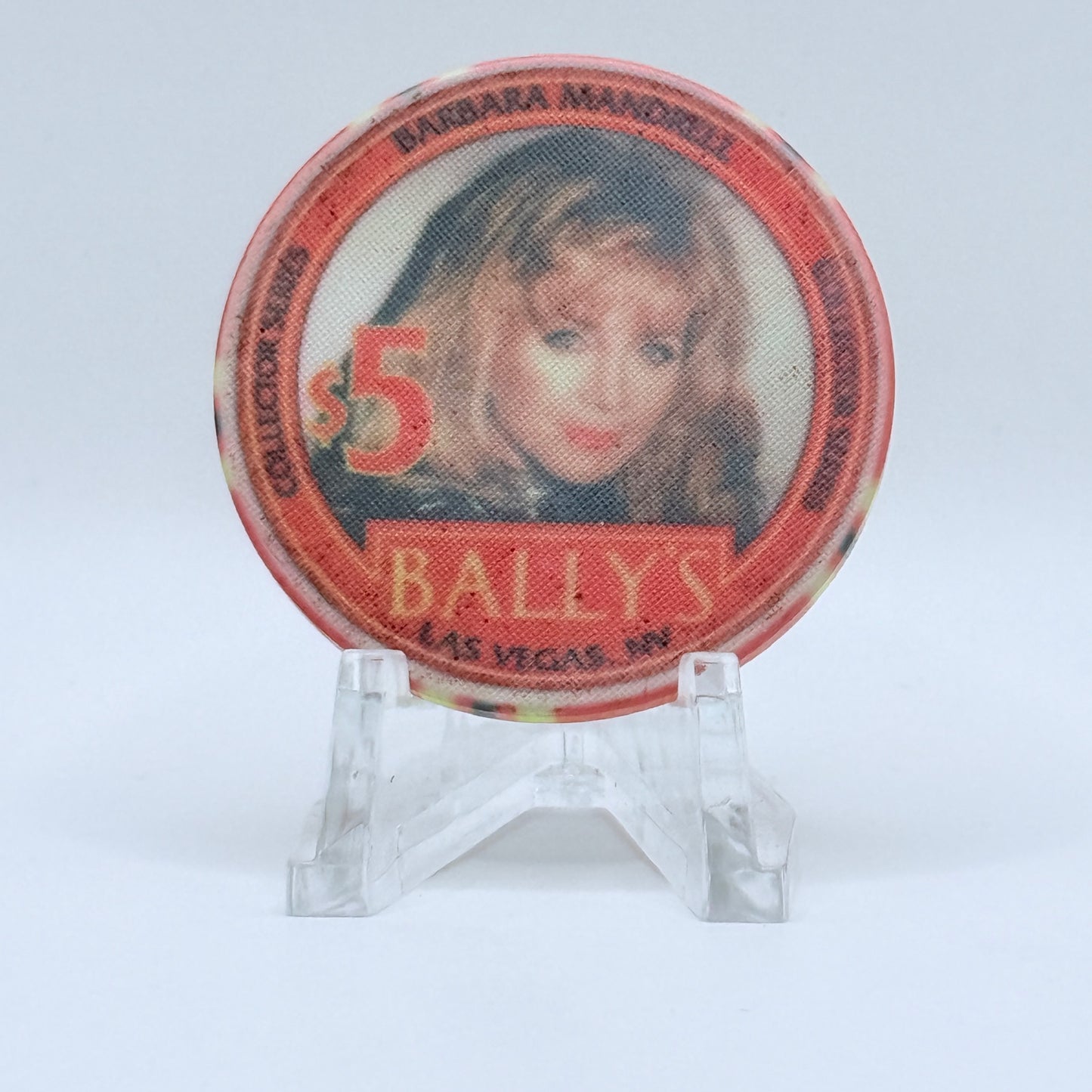 Bally's Las Vegas Nevada 1995 'Barbara Mandrel' LE $5 Casino Chip N0595