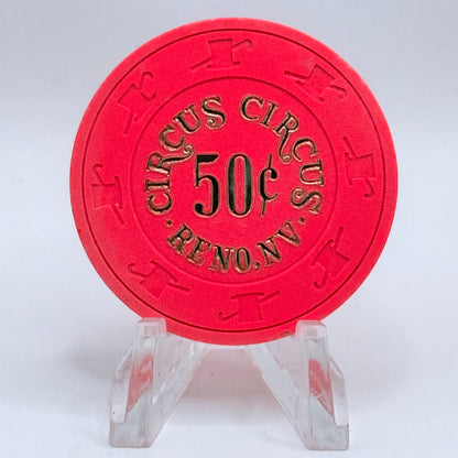 Circus Circus Reno Nevada 1980s $0.50 Casino Chip V6519