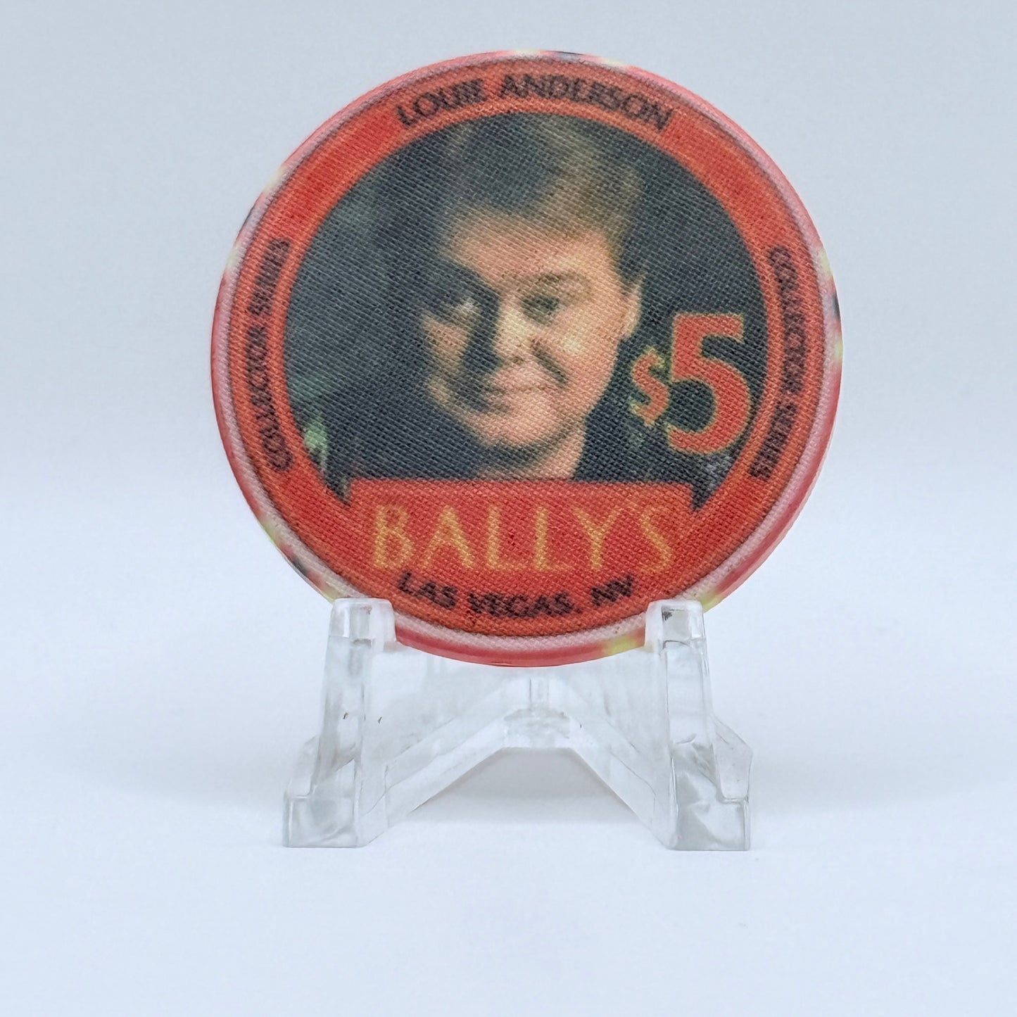 Bally's Las Vegas Nevada 1995 'Louie Anderson' LE $5 Casino Chip N0614