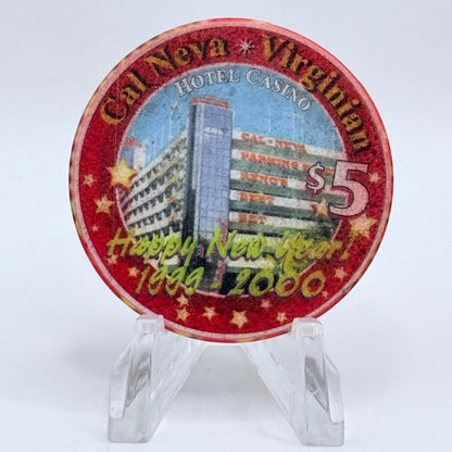 Club Cal-Neva Reno Nevada 1999 'Happy New Year' LE $5 Casino Chip V3904