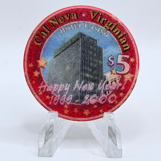 Club Cal-Neva Reno Nevada 1999 'Happy New Year' LE $5 Casino Chip V3905