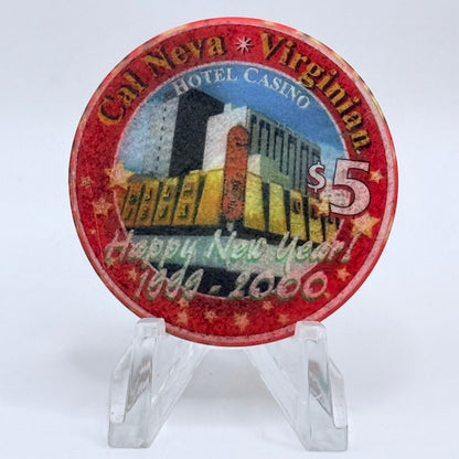 Club Cal-Neva Reno Nevada 1999 'Happy New Year' LE $5 Casino Chip V3906