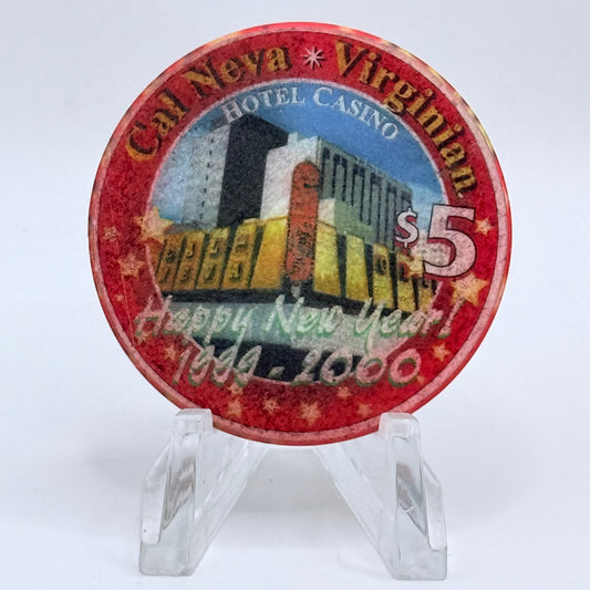 Club Cal-Neva Reno Nevada 1999 'Happy New Year' LE $5 Casino Chip V3906