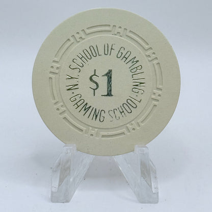 N.Y. School of Gambling New York New York $1 Casino Chip