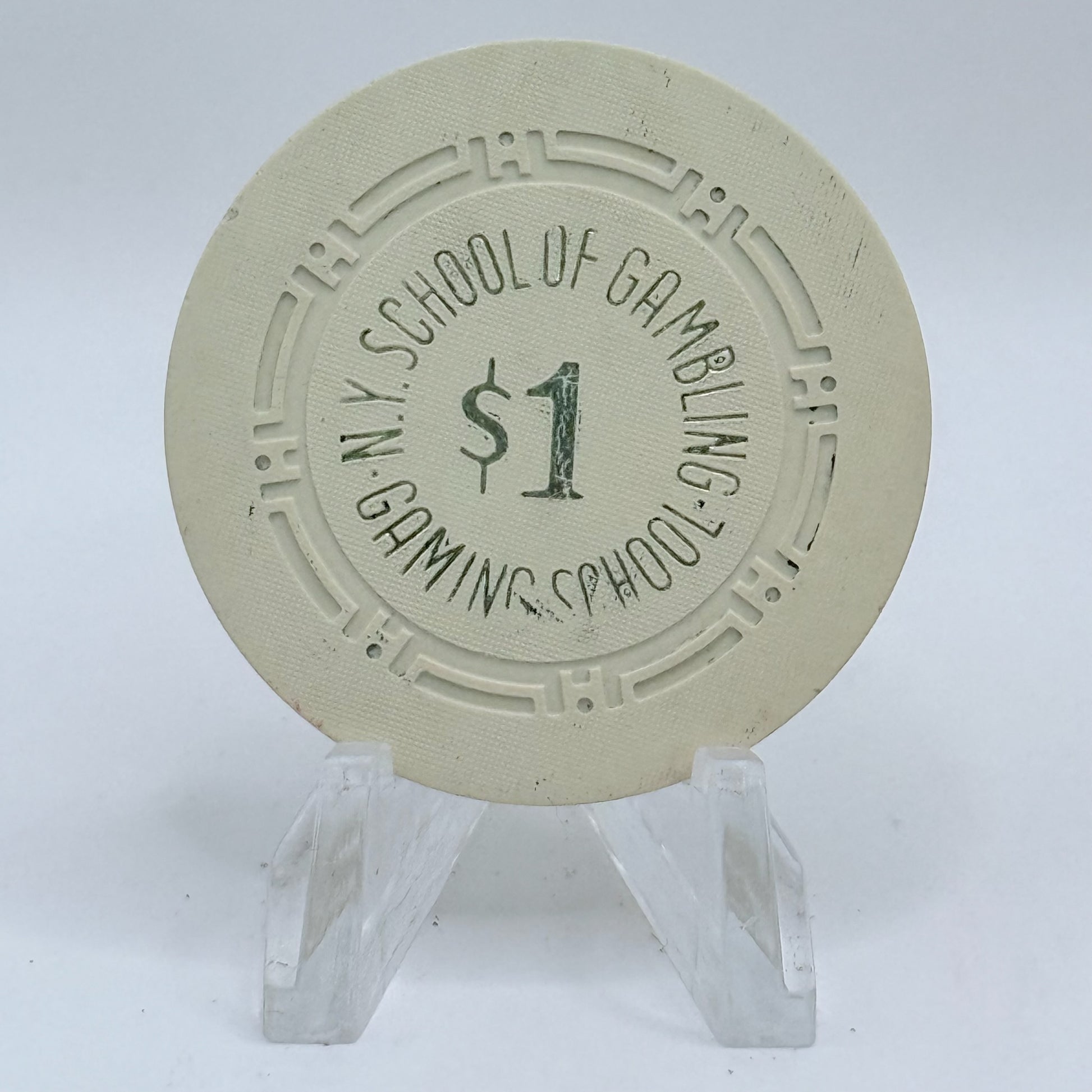 N.Y. School of Gambling New York New York $1 Casino Chip