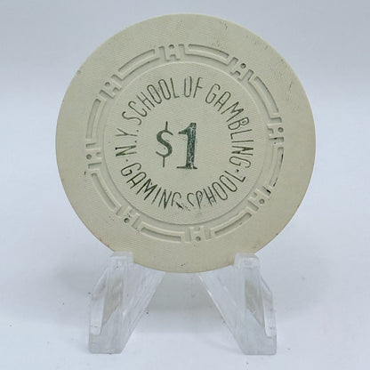 N.Y. School of Gambling New York New York $1 Casino Chip
