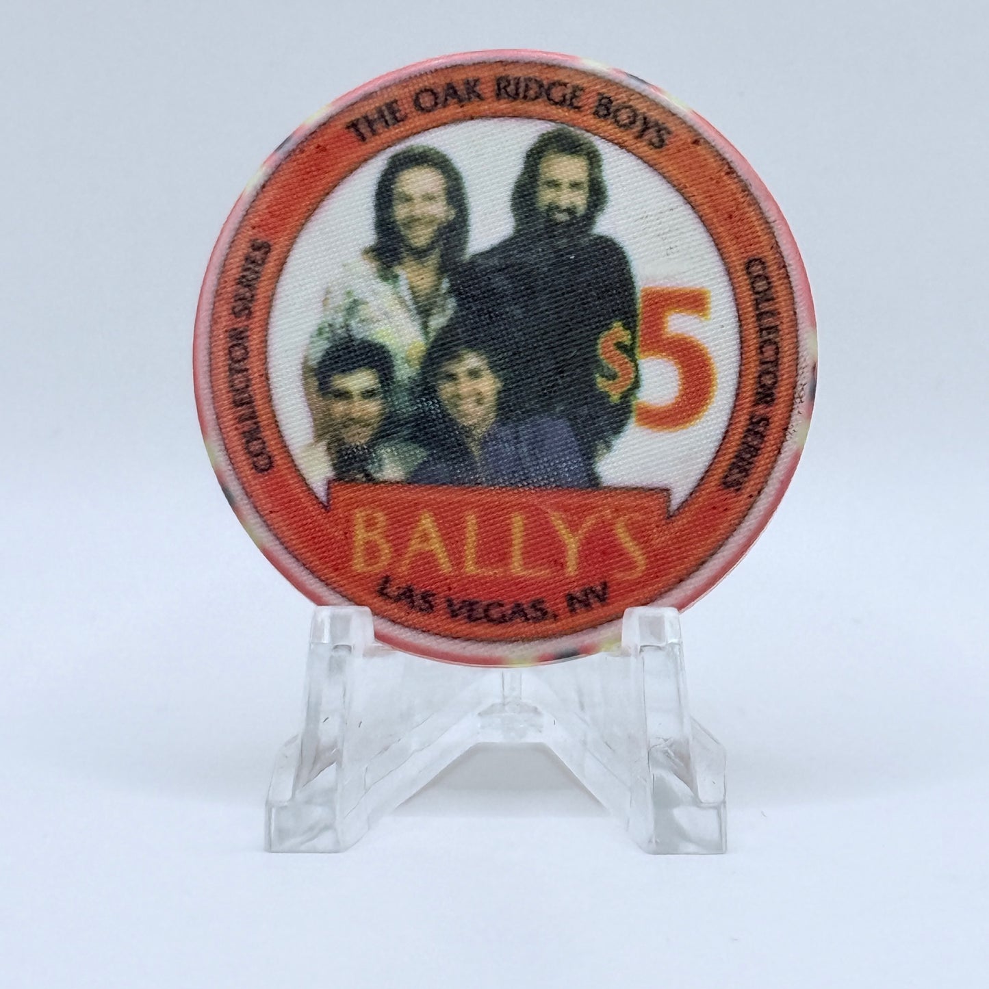 Bally's Las Vegas Nevada 1995 'Oak Ridge Boys' LE $5 Casino Chip N0618