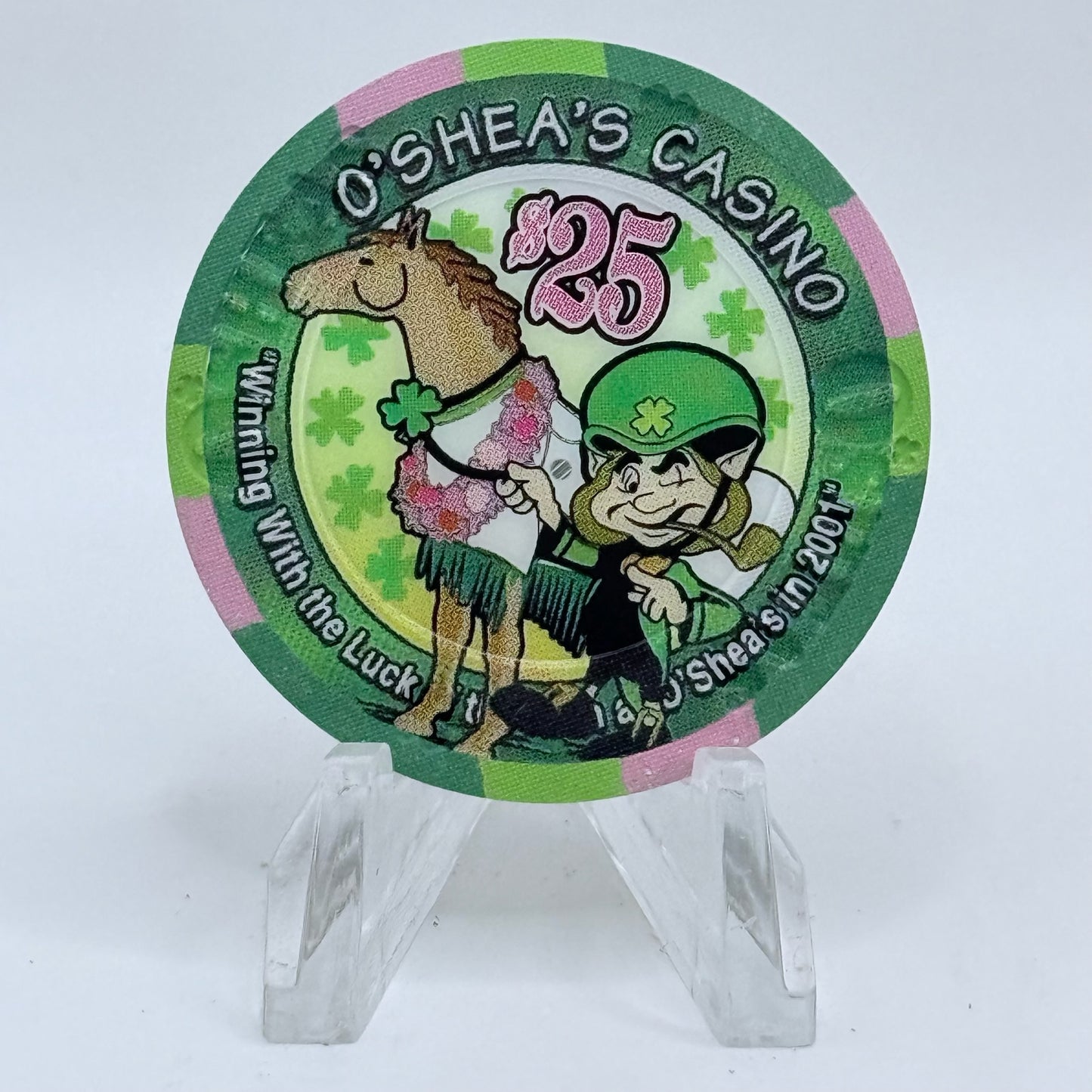 O'Sheas Las Vegas Nevada 2001 'Running for Roses' LE $25 Casino Chip V6727