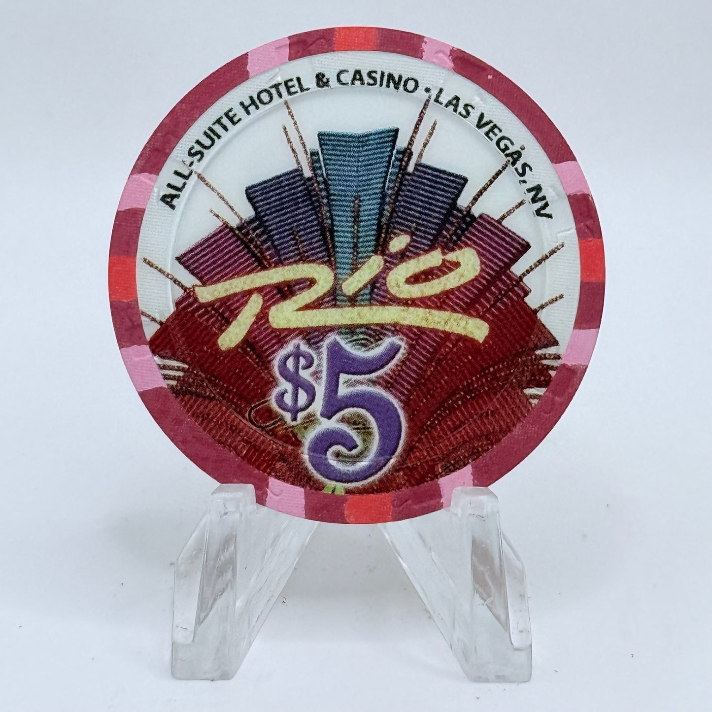 Rio Las Vegas Nevada 2006 'Masquerade Show In The Sky' LE $5 Casino Chip E8271