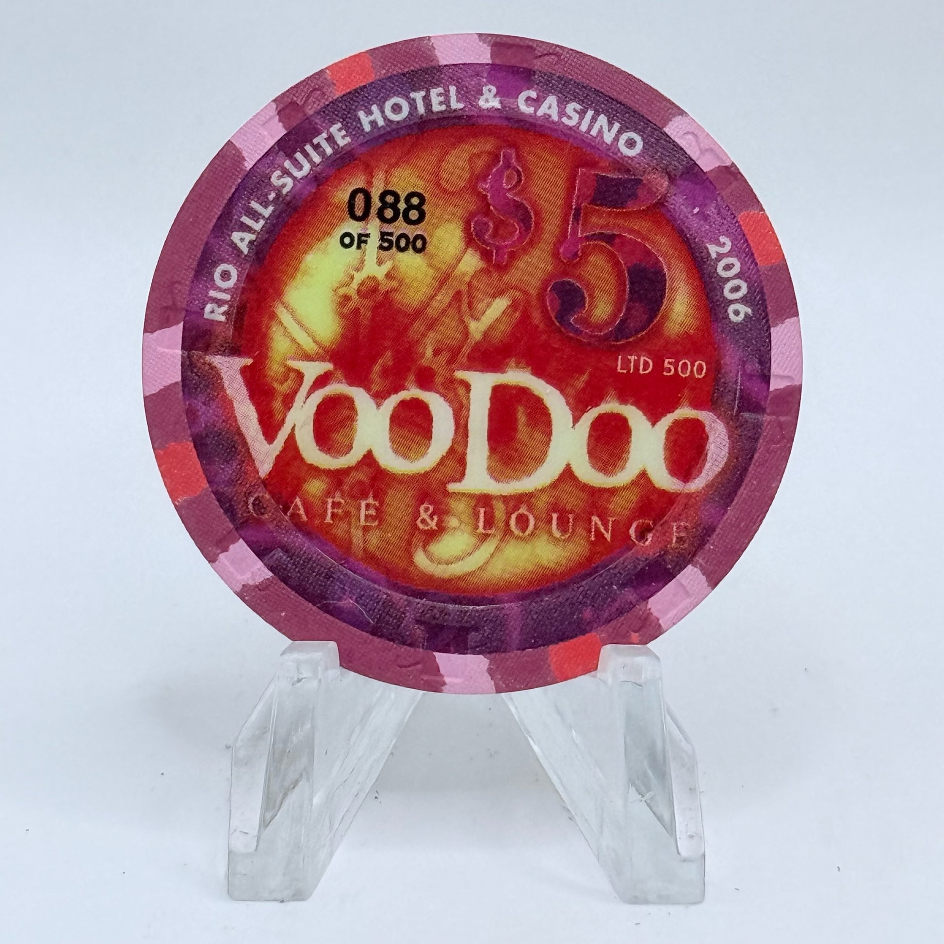 Rio Las Vegas Nevada 2006 'Voodoo Cafe & Lounge' LE $5 Casino Chip E5443