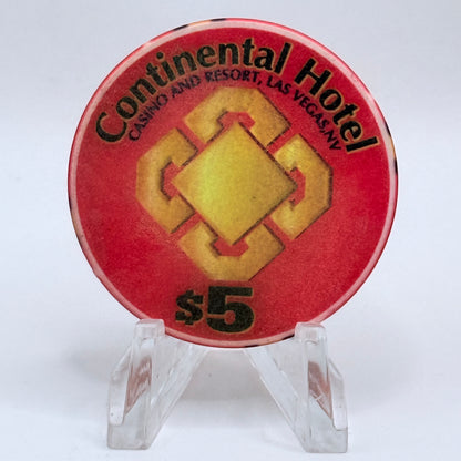 Continental Hotel Las Vegas Nevada 1998 $5 Casino Chip V2313