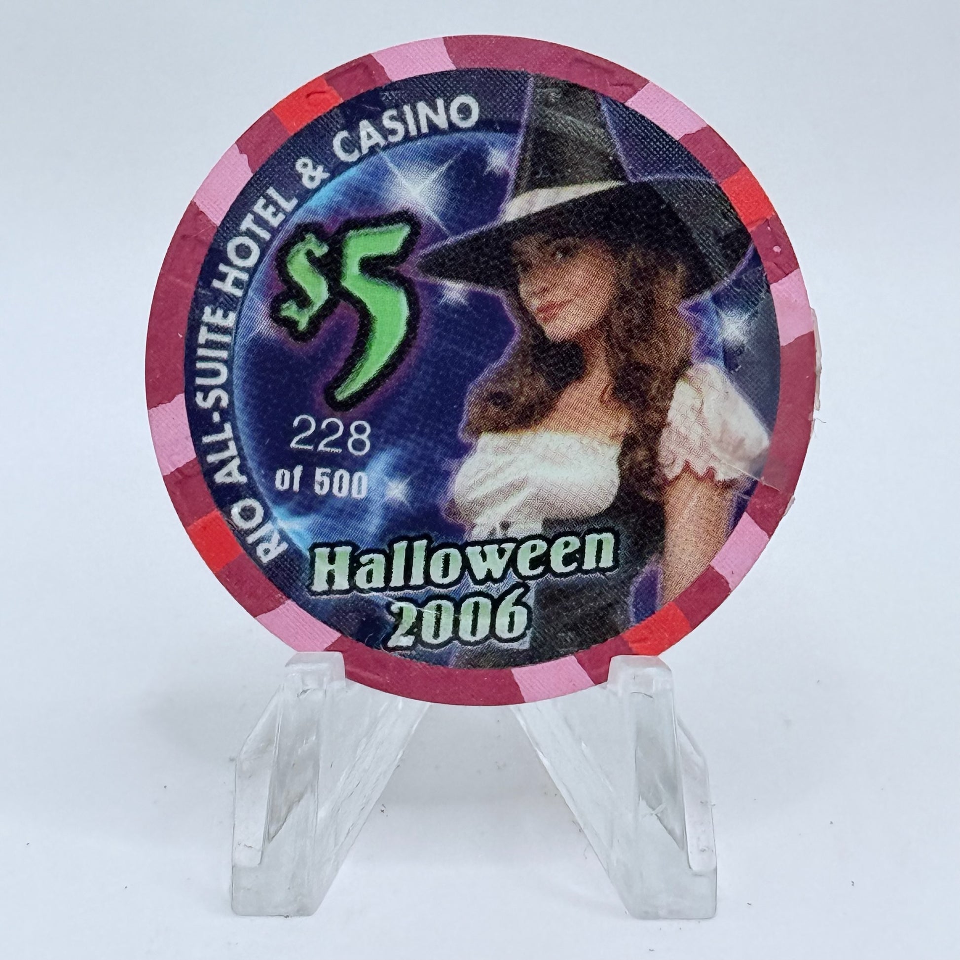 Rio Las Vegas Nevada 2006 'Halloween' LE $5 Casino Chip E5707