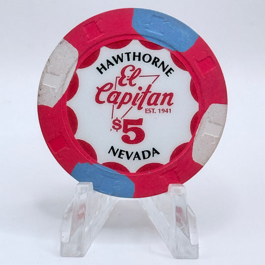 El Capitan Hawthorne Nevada 2016 LE $5 Casino Chip D2305