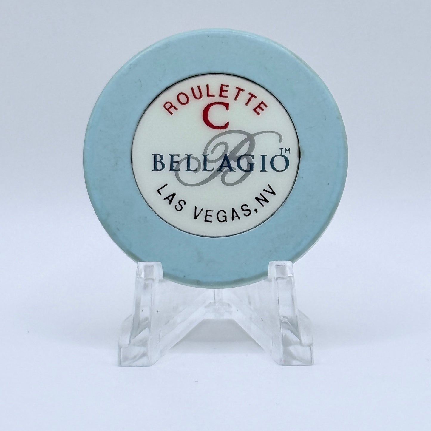 Bellagio Las Vegas Nevada 1998 Series 103 Roulette Lt Blue Casino Chip V2078