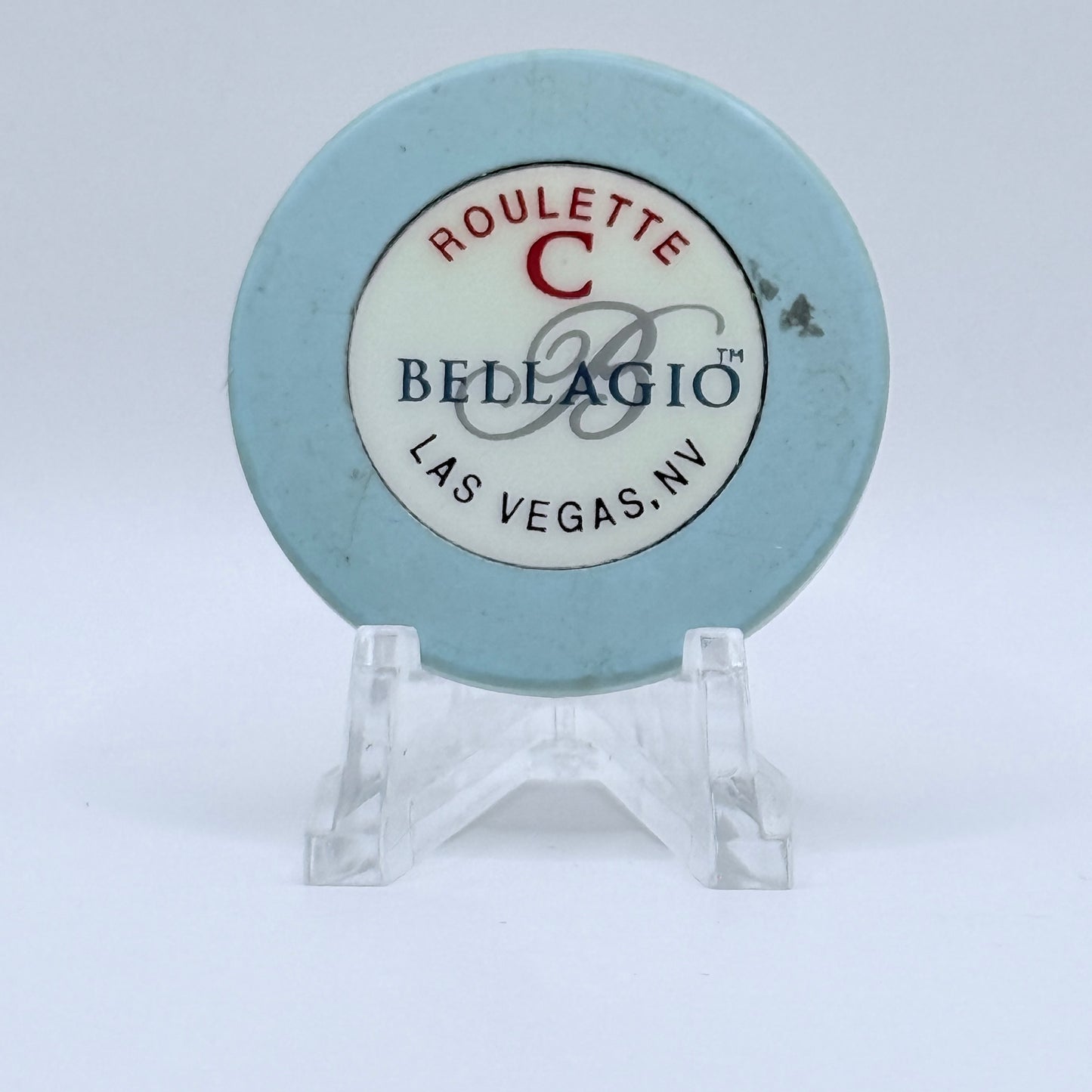 Bellagio Las Vegas Nevada 1998 Series 103 Roulette Lt Blue Casino Chip V2078