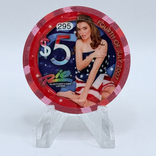 Rio Las Vegas Nevada 2007 'Fourth Of July' LE $5 Casino Chip E6336