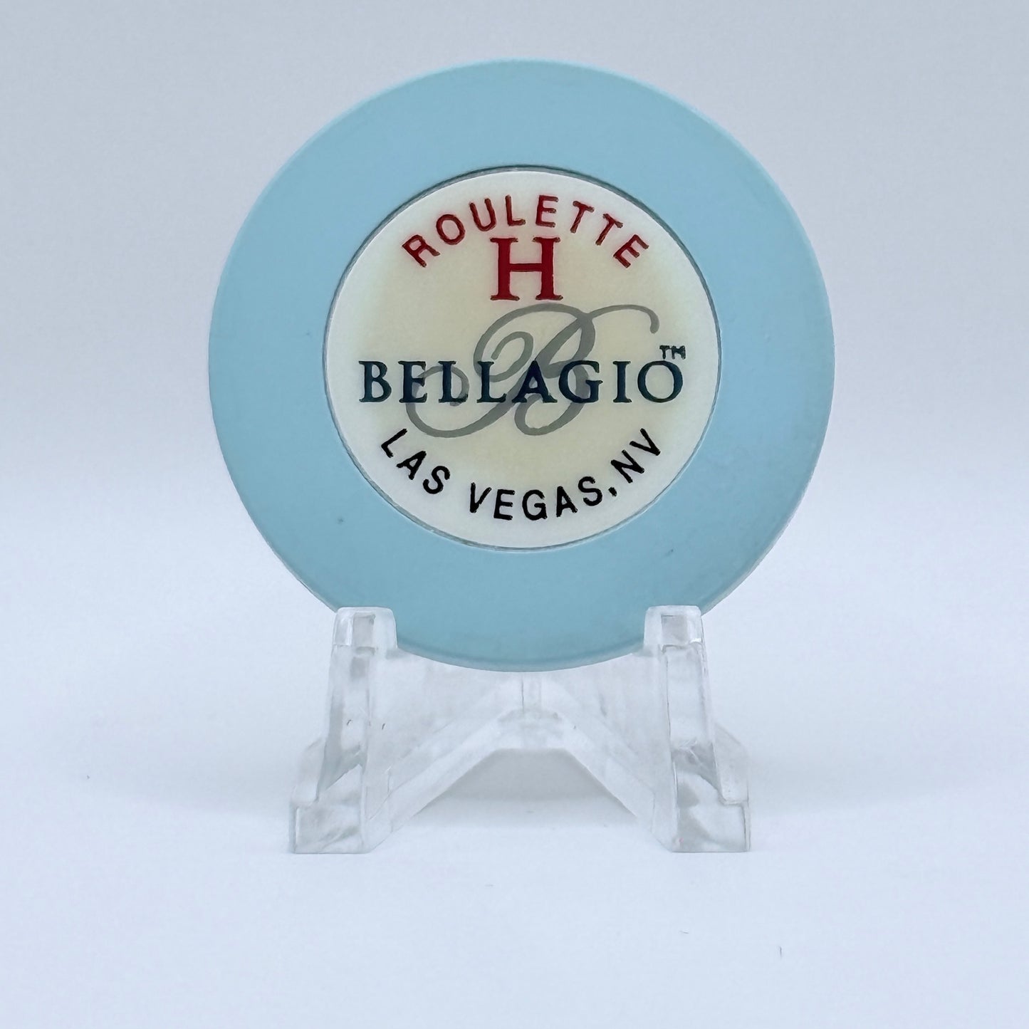 Bellagio Las Vegas Nevada 1998 Series 108 Roulette Lt Blue Casino Chip V2108