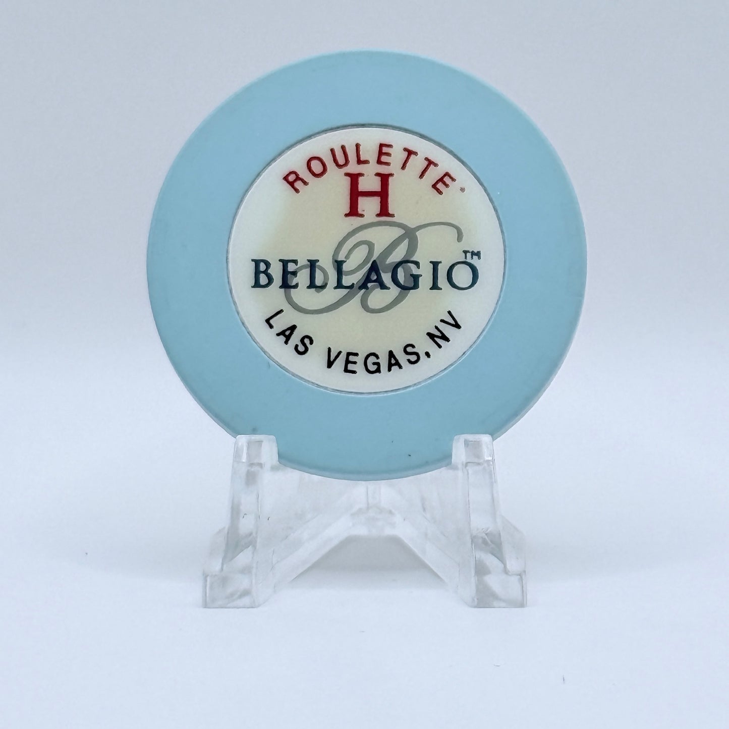 Bellagio Las Vegas Nevada 1998 Series 108 Roulette Lt Blue Casino Chip V2108
