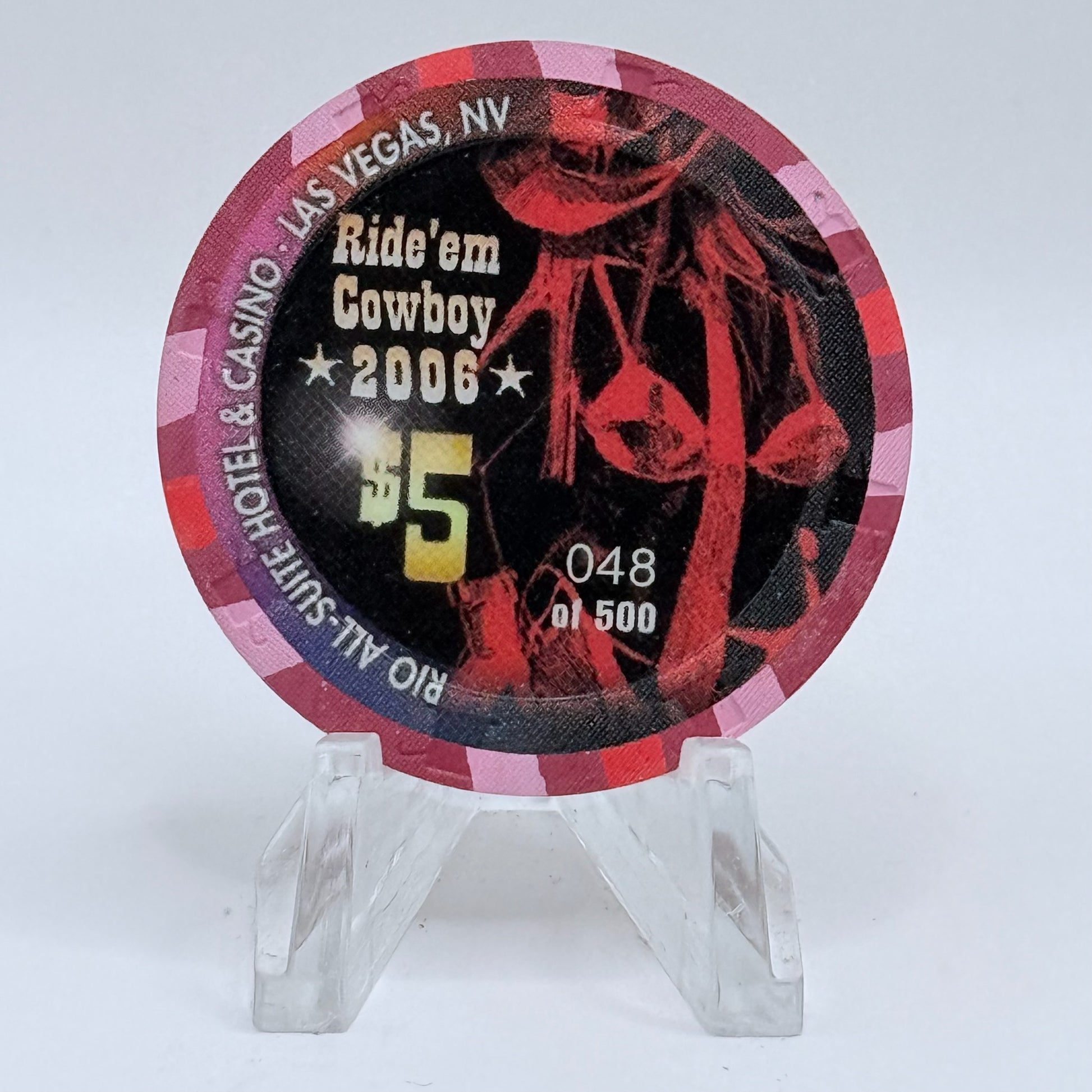 Rio Las Vegas Nevada 2006 'Ride'em Cowboy' LE $5 Casino Chip E8273
