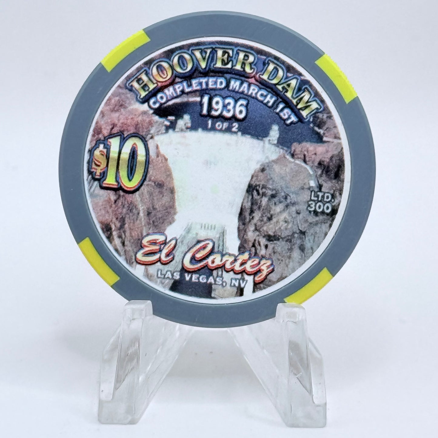 El Cortez Las Vegas Nevada 2002 'Hoover Dam' LE $10 Casino Chip E0376