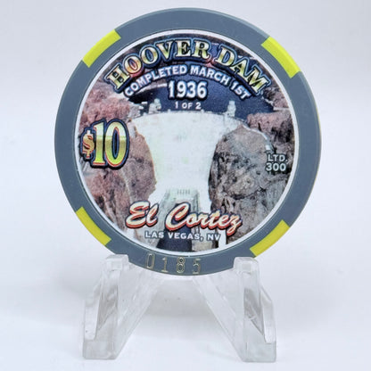 El Cortez Las Vegas Nevada 2002 'Hoover Dam' LE $10 Casino Chip E0376